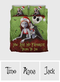 Favorite Thing To Do This Christmas - Personalized Nightmare Bedding Set – view 5