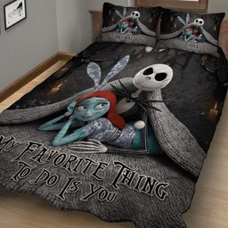 My Favorite Things To Do Is You - Personalized Nightmare Quilt Set – view 3