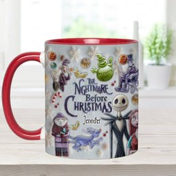 Dark Christmas - Personalized Nightmare Accent Mug – view 7