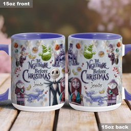 Dark Christmas - Personalized Nightmare Accent Mug – view 4