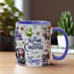 Dark Christmas - Personalized Nightmare Accent Mug – view 2