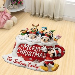 Cartoon Characters Family - Personalized Mouse Shaped Doormat/ Rug – view 7