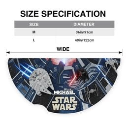 Starship Space - Personalized The Force Shaped Tree Skirt – view 8