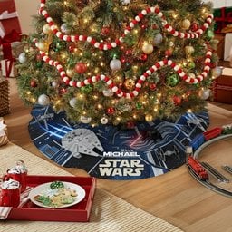 Starship Space - Personalized The Force Shaped Tree Skirt – view 6