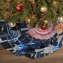 Starship Space - Personalized The Force Shaped Tree Skirt – view 5