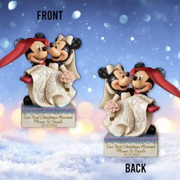 Our First Christmas As Mr And Mrs - Personalized Mouse Ornament – view 8
