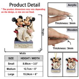 Our First Christmas As Mr And Mrs - Personalized Mouse Ornament – view 3