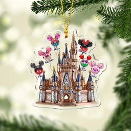 Magical Family Balloon Castle - Personalized Mouse Ornament – view 5