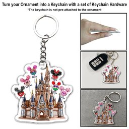 Magical Family Balloon Castle - Personalized Mouse Ornament – view 4