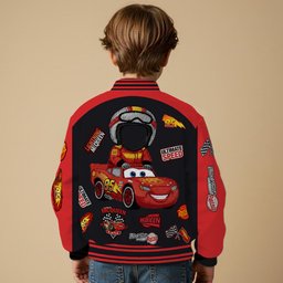 Cars Cartoon - Personalized Cars Varsity Jacket – view 3