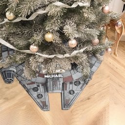 Cool Spacecraft - Personalized The Force Shaped Tree Skirt – view 4