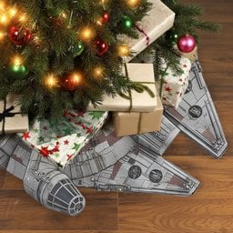 Cool Spacecraft - Personalized The Force Shaped Tree Skirt – view 2