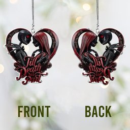 From Our First Kiss Till Our Last Breath - Personalized Nightmare Transparent Car Ornament – view 5