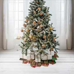 Welcome To The Dark Side - Personalized The Force Shaped Tree Skirt – view 3
