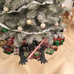 Welcome To The Dark Side - Personalized The Force Shaped Tree Skirt – view 4