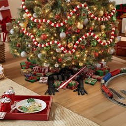 Welcome To The Dark Side - Personalized The Force Shaped Tree Skirt – view 6