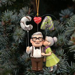 Sweet Love Balloon - Personalized Couple Transparent Ornament – view 7