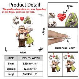 Sweet Love Balloon - Personalized Couple Transparent Ornament – view 3