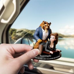 Drive Safe My Love - Personalized Couple Shaped Car Visor Clip – view 2
