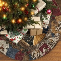 You & Me - Personalized Couple Shaped Tree Skirt – view 2