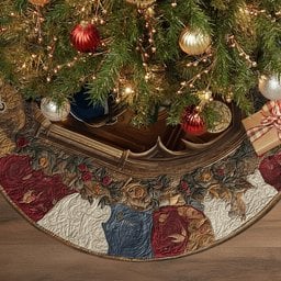 You & Me - Personalized Couple Shaped Tree Skirt – view 5