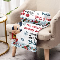 Hi Mommy And Daddy - Personalized Mouse Blanket – view 3