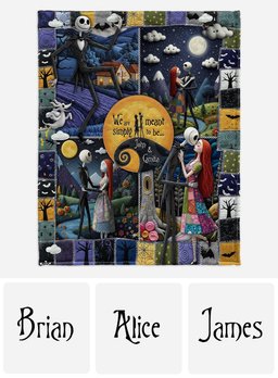 The Nightmare Christmas Couple - Personalized Nightmare Blanket – view 7