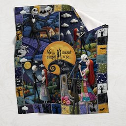 The Nightmare Christmas Couple - Personalized Nightmare Blanket – view 4