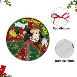 Merry Christmas - Personalized Mouse Shaped Tree Skirt – view 7