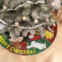 Merry Christmas - Personalized Mouse Shaped Tree Skirt – view 4