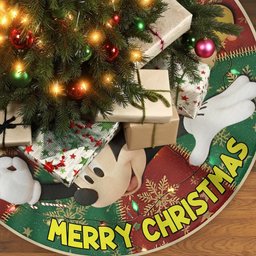 Merry Christmas - Personalized Mouse Shaped Tree Skirt – view 2
