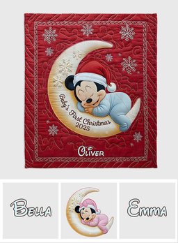 Baby's First Christmas - Personalized Mouse Blanket – view 7