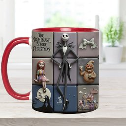 Merry Christmas - Personalized Nightmare Accent Mug – view 7