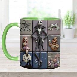 Merry Christmas - Personalized Nightmare Accent Mug – view 8