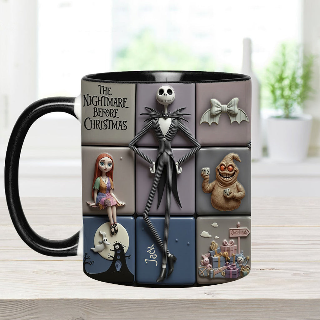 Merry Christmas - Personalized Nightmare Accent Mug – view 6