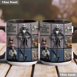 Merry Christmas - Personalized Nightmare Accent Mug – view 4
