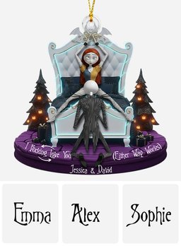Nightmare Christmas Couple Xmas Movie - Personalized Nightmare Ornament – view 8