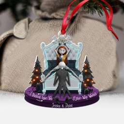 Nightmare Christmas Couple Xmas Movie - Personalized Nightmare Ornament – view 2