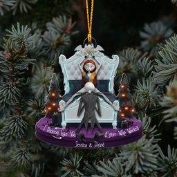 Nightmare Christmas Couple Xmas Movie - Personalized Nightmare Ornament – view 7
