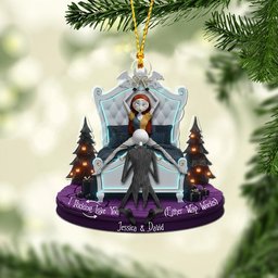 Nightmare Christmas Couple Xmas Movie - Personalized Nightmare Ornament – view 5