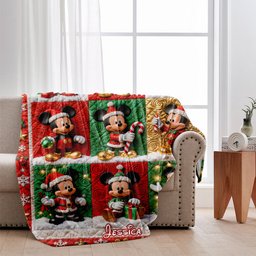 Magical Christmas - Personalized Mouse Blanket – view 2
