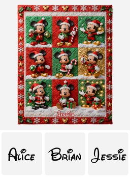 Magical Christmas - Personalized Mouse Blanket – view 7