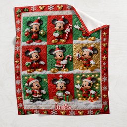 Magical Christmas - Personalized Mouse Blanket – view 4
