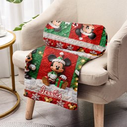 Magical Christmas - Personalized Mouse Blanket – view 3