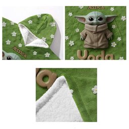 Cute Yoda - Personalized The Force Blanket Hoodie – view 6