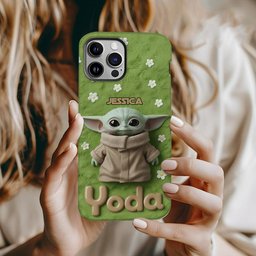 Cute Yoda - Personalized The Force Full Print Phone Case – view 2