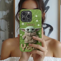 Cute Yoda - Personalized The Force Full Print Phone Case – view 3