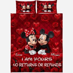 No Returns Or Refunds - Personalized Mouse Quilt Set – view 2