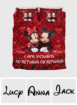 No Returns Or Refunds - Personalized Mouse Quilt Set – view 6