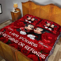 No Returns Or Refunds - Personalized Mouse Quilt Set – view 5